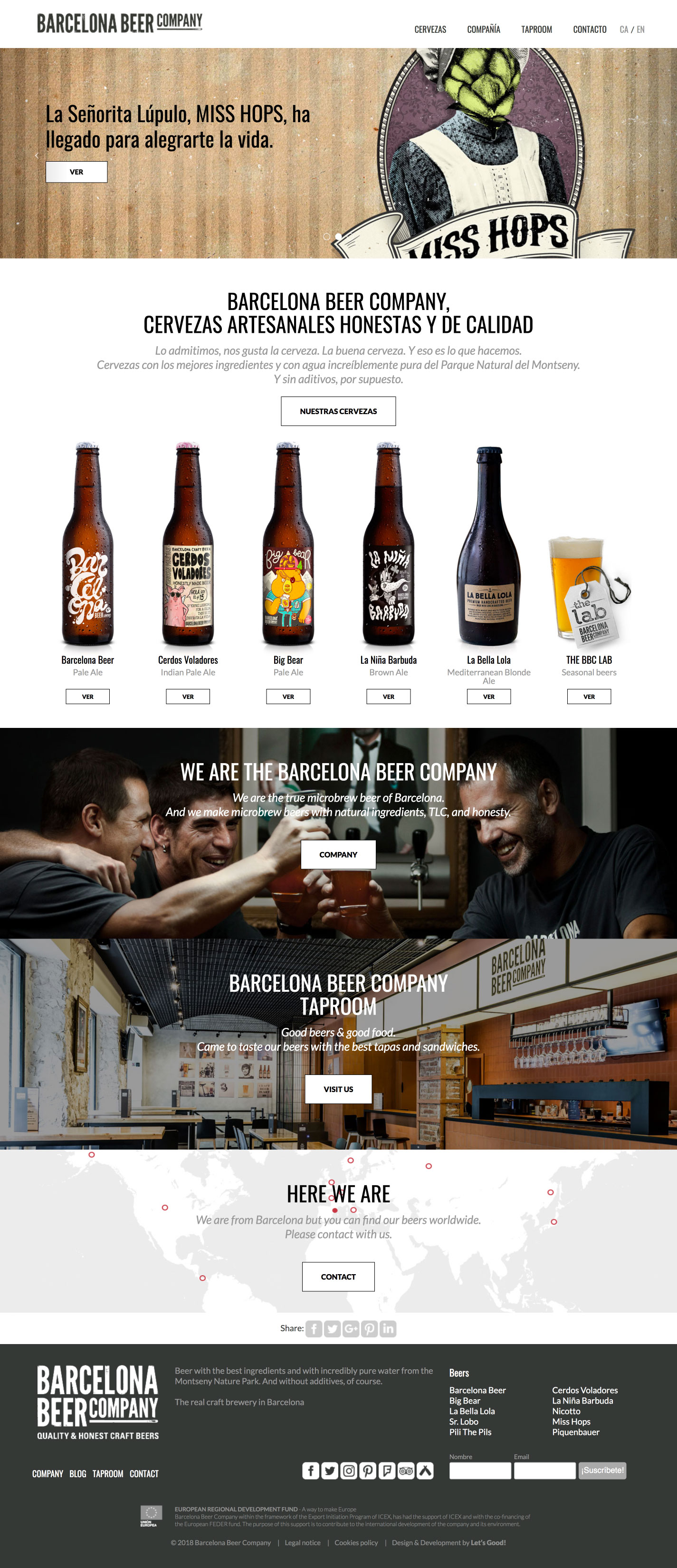 Diseño web Barcelona Beer Company